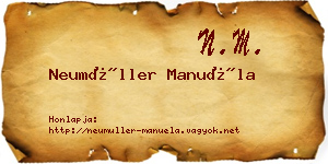 Neumüller Manuéla névjegykártya